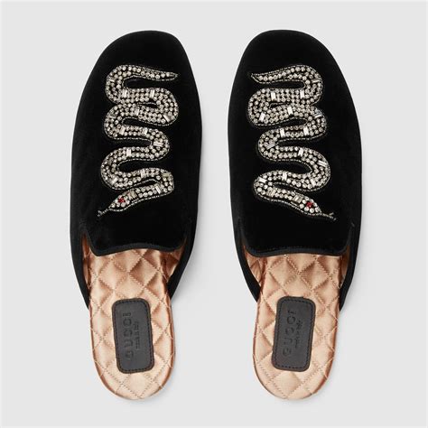 gucci velvet evening slipper with snake replica|gucci clothing line.